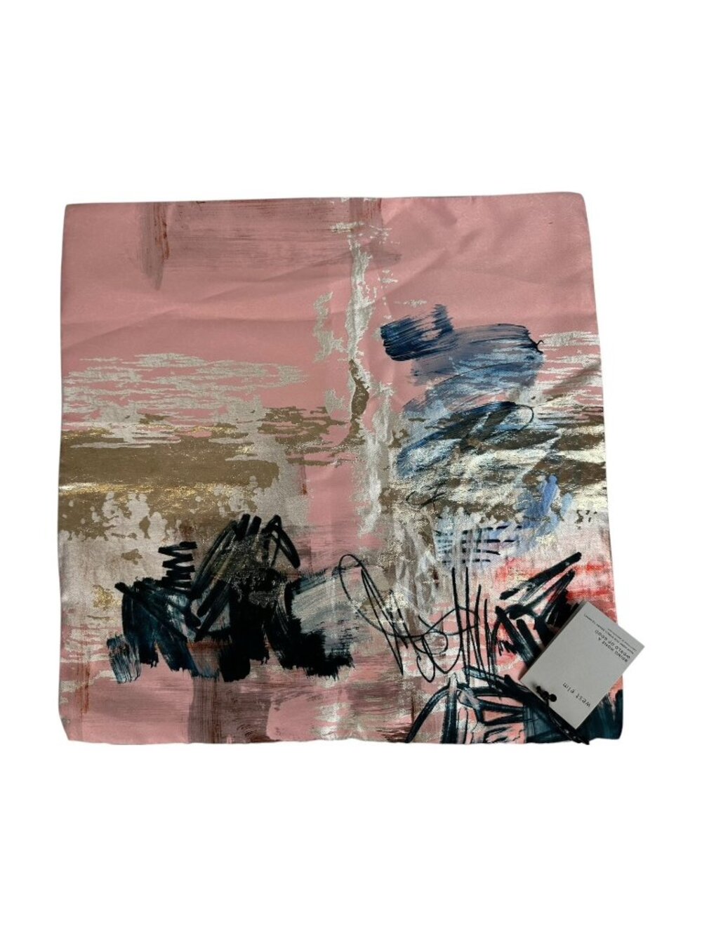 West Elm Abstract Blush Gold Black Decorative Pillow Cover Modern Glam